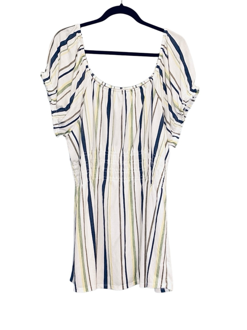 💚 My Style Striped Scoop Neck Blouse, Size 3X
